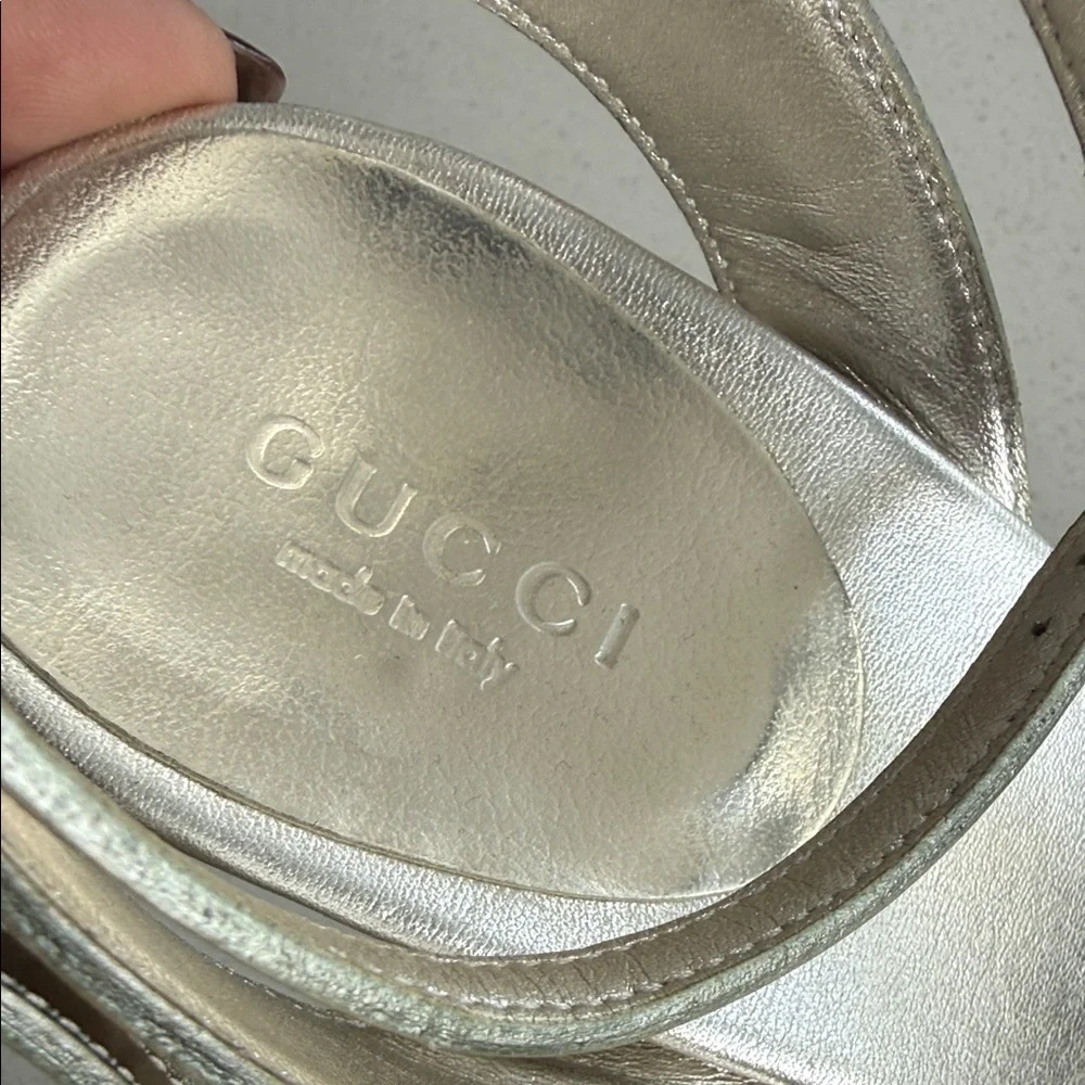 Gucci Metallic Silver Heels - Picture 5 of 5